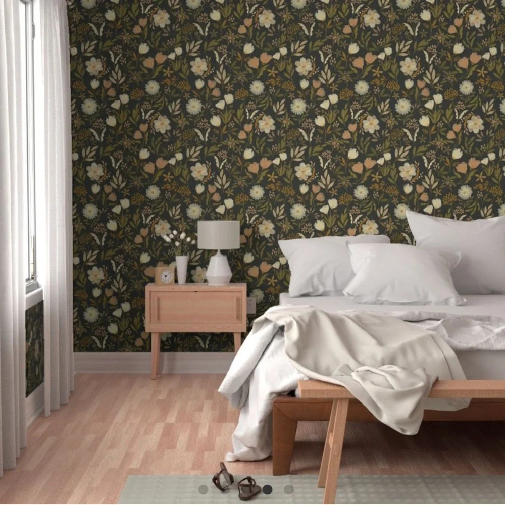 Vintage Garden Vinyl Wallpaper by Vivian Yiwing #2